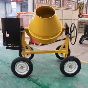 Mini malaxeur vertical à béton forcé, machine portable de mélange de ciment et de mortier avec roues pour chantier de construction - Product Image 3