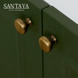 Santaya Solid Antique Brushed Brass Handles Kitchen Cabinet Pulls Bedroom Wardrobe <strong>Drawer</strong> <strong>Knobs</strong> Furniture Bronze Handle - Product Image 5