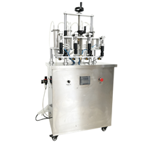Machine de remplissage sous vide à 4 têtes pour petites bouteilles, liquides, eau, jus, parfum, huile, pression négative