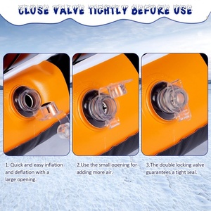 PVC <b>Inflatable</b> Snow Sled with Reinforced Handles 62*31 Inch Snow Tube for Sledding with Heavy Duty Canvas Cover for Winter Sport - Product Image 3