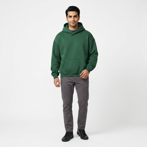 Wholesale Autumn OEM Service Heavyweight High Quality <b>Plain</b> Luxury Stringless Oversized Unisex Fleece French Terry <b>Hoodies</b> - Product Image 1