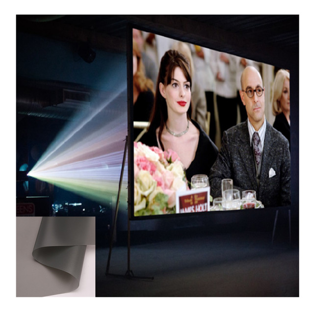 UNEED 0.3MM Transparent Screen Fabric Grey Rear Projection Film for 3D 4K Projector Screens
