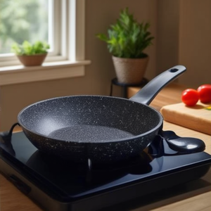 Padella Profonda Antiaderente Nera Macchiettata da 12 Pollici per Uso su Piano Cottura - Product Image 3