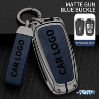 Vente directe d'usine, porte-clés de voiture haut de gamme en alliage de zinc avec pochette, porte-clés avec logo personnalisé, adapté à la Ford Mustang