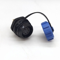 Connecteur de prise d'aviation IP67 étanche en ABS et cuivre, type DIN, boîtier en nylon, connecteur 8 broches