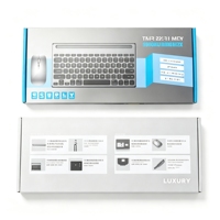 Ensemble clavier et souris sans fil rechargeable Type-C triple mode avec adaptateur USB - 108 touches, silencieux, pour bureau et jeux