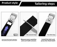 Ceinture élastique tactique décontractée en alliage de 3,5 cm avec boucle, extensible, à dégagement rapide, pour uniforme de travail et entraînement, coupe facile