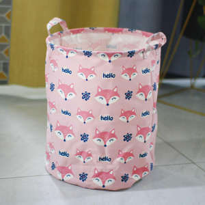 Étanche pliable pliable panier à linge organisateur vêtements sales stockage coton lin panier à linge - Product Image 6