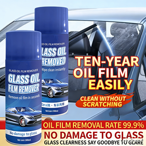 Limpiador de <span class=keywords><strong>Película</strong></span> de Aceite, Spray para <span class=keywords><strong>Película</strong></span> de Aceite en Parabrisas Delantero, Limpiador de Manchas de Agua para Espejos Domésticos y Ventanas de Automóviles - Product Image 2