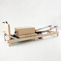 Matériel d'entraînement de yoga portable et durable personnalisé, lit de rééducation pliable en bois de chêne, machine de Pilates pliable pour la salle de sport