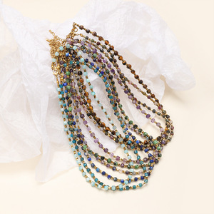 Collares de Piedras Naturales Geométricas de Colores Variados al por Mayor, Chapados en Oro de 18K, Estilo Bohemio, Personalizables, Regalo para Pequeñas Empresas - Product Image 1