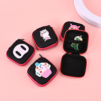 Boîte de rangement EVA mignonne de style anime, étui pour écouteurs, câble de données, organisateur de disque dur portable, boîte d'emballage pour appareils numériques