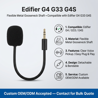 Microphone pour casque EDIFIER G4 G33, accessoires pour casque G4S avec suppression du bruit, design tendance, boucle + tige coudée