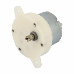 Moteur à courant continu 12V 3 tr/min 42 mm à montage sur bride, aimant permanent, à balais, entièrement fermé, blanc - Product Image 1
