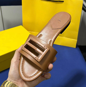 Wholesale Summer Luxury <strong>F</strong> Slide <strong>Women's</strong> Slippers <strong>Shoes</strong> Custom Designer Branded Flat Fashion Ladies Sandals and Slippers 2026 - Product Image 3