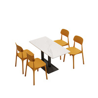 Restaurant de restauration rapide commercial Table à manger ensemble de chaises société employé cafétéria restauration Snack nouilles boutique Combo pour l'école