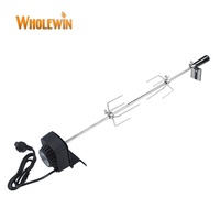 Kit de barbecue en acier inoxydable de taille universelle Rôtissoire en métal déchargeable pour grillades et cuisson