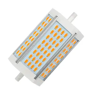 Luminária regulável com plugue horizontal, led r7s alto brilho 85v 265v 30w 5730smd 78 118 135 189mm