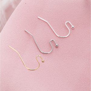 Ganchos para pendientes en forma de U con extremo de bola, plateados y dorados, accesorios para joyería DIY, para hacer pendientes hechos a mano. - Product Image 2