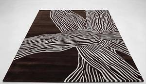 Hand Tufted Zebra Print Area <b>Rug</b> – Black & <b>White</b> Abstract Animal Pattern Modern Designer Carpet - Product Image 6