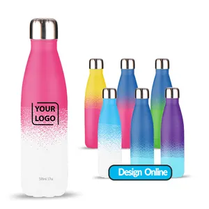 Termo de doble pared personalizado, botella de agua con aislamiento al vacío de 500ml, de acero inoxidable, para deportes en frío y caliente - Product Image 1