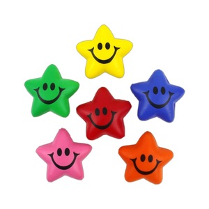 Balles anti-stress en mousse en forme d'étoile avec visage souriant, 2,1 pouces, pour soulager le stress, fournitures sensorielles et fidget - Product Image 6