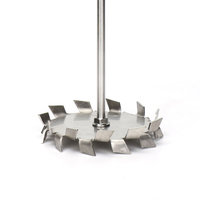 Disque d'agitation en acier inoxydable SUS 304 avec lame de dispersion et tige pour machine de mélange pour tests de laboratoire