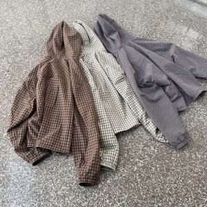 Vestes d'extérieur personnalisées pour hommes, de haute qualité, en coton 100%, à carreaux, à double couche, zippées, respirantes, réversibles, à capuche - Product Image 2