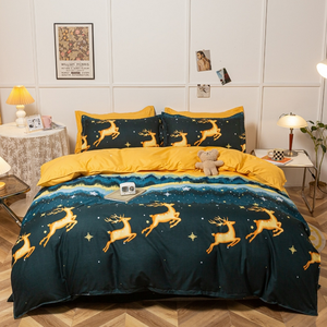 Hot Sale Cheap <strong>Price</strong> 100% Polyester <strong>4</strong>-Piece Duvet <strong>Cover</strong> Flat Sheet Bedding Set OEKO-TEX Certified 200TC Modern Bedroom - Product Image 2