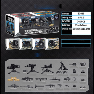Pack de 4 tentes SWAT, ensemble de jeu d'unités d'assaut, figurines de guerre, équipement, kit de construction en blocs - Product Image 2