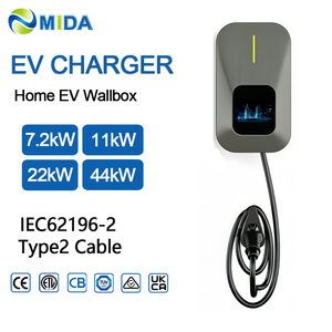 Borne de recharge murale pour VE Type 2, 7,4 kW, station de charge AC, prise EU, écran LCD, pour maison et <span class=keywords><strong>garage</strong></span> - Product Image 1