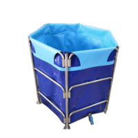 Piscine gonflable avec structure en PVC, bâche tissée pliable haute résistance, imperméable et robuste