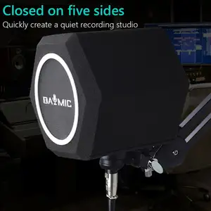 전문 스튜디오 마이크 앞 유리 어쿠스틱 팝 필터 폼 스크린 보컬 녹음 바람 스크린 소음 감소