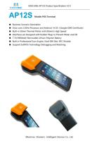 Terminal POS Móvil AP12S GMS Android 14 de 5.5 Pulgadas, Sistema con Escáner de Código QR, Caja Registradora, Bluetooth, WiFi, Todo en Uno