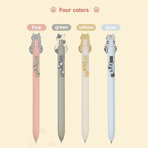 Stylos à encre noire Cat Pens, 4 pièces, 0,5 mm, mignons et kawaii, pointe fine, écriture fluide, série haut de gamme, stylo rétractable queue de chat - Product Image 2