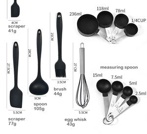 طقم مستلزمات المطبخ والمطبخ, طقم مستلزمات المطبخ والمطبخ والمطبخ مقاوم للحرارة مع 12 مجموعة - Product Image 4