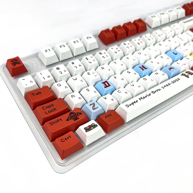 Factory Customer 135-Key PBT Keycaps Red Yellow DIY Custom Keycaps Original Height Dye-Sublimation for Mechanical Keyboard