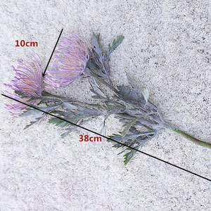 Flor <span class=keywords><strong>artificial</strong></span> de crisantemo 2 cabezas pelo plantado garra de cangrejo crisantemo alfiletero rueda de viento flor Flor de seda <span class=keywords><strong>artificial</strong></span> - Product Image 4
