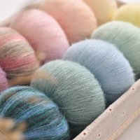 Colorful Hand-Woven Silk Mohair Yarn for Crocheting Sweaters Scarves Dresses Shawls