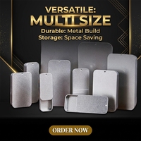 Boîte en fer blanc carrée personnalisable (couleur/taille) pour emballage cosmétique/bonbons/gommes, recyclable, avec finition de qualité alimentaire et logo, vente en gros OEM