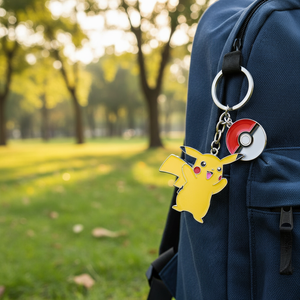 Porte-clés en métal d'anime de haute qualité, porte-clés Pokemones, Pikachued Charmander, porte-clés Pokem, pendentif pour sac, cadeaux, style de <span class=keywords><strong>dessin</strong></span> animé mignon - Product Image 1