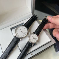 Jam Tangan Pria Kulit Quartz Modis Laris Manis, Tahan Air, Sporty, Dilengkapi Tanggal, Mewah