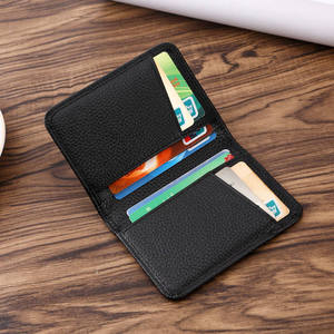 Porte-cartes en cuir de vache véritable Andong, portefeuille court unisexe pour femmes et hommes, porte-cartes multi-positions, sacs à main - Product Image 5