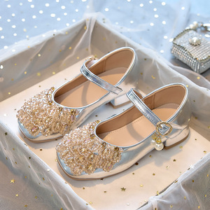 <span class=keywords><strong>Zapatos</strong></span> de Vestir Brillantes para Niñas, <span class=keywords><strong>Zapatos</strong></span> de Tacón con Lentejuelas Doradas para <span class=keywords><strong>Ceremonia</strong></span> de Boda, <span class=keywords><strong>Zapatos</strong></span> de Tacón Alto para Niñas, <span class=keywords><strong>Zapatos</strong></span> de Princesa Nuevos - Product Image 2