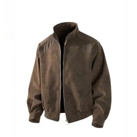 Nouvelle veste bomber zippée ample de style américain pour homme, collection Printemps/Automne 2026, taille européenne, polyvalente, style streetwear et vêtement de travail