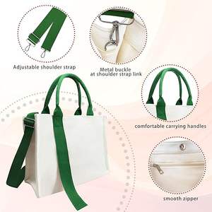 New Arrival Luxury Beach Bag Heavy Duty Laminated Solid Canvas Tote Bag with Shoulder Strap and Handle - Product Image 4