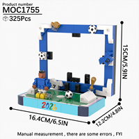 Creatividad Cinematográfica, Fútbol, Marco de Fotos, Kits de Ladrillos MOC, Contenedor, Ladrillos DIY, Bloques de Construcción, Juguetes para Niños MOC1755