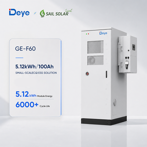 Système de stockage d'énergie solaire domestique Deye BOS-G EU 61,44 kWh Batterie LiFePO4 51,2 V 100 Ah IP55 Montage au sol - Product Image 1