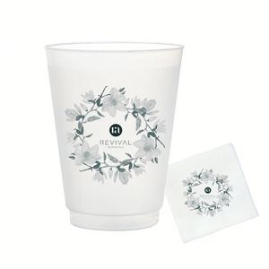 Livraison Rapide – Gobelet de Stade en Plastique 16 oz et 12 oz – Tasse à Vin Moderne Réutilisable – Gobelet Givré Flexible pour Événements et Mariages - Product Image 4