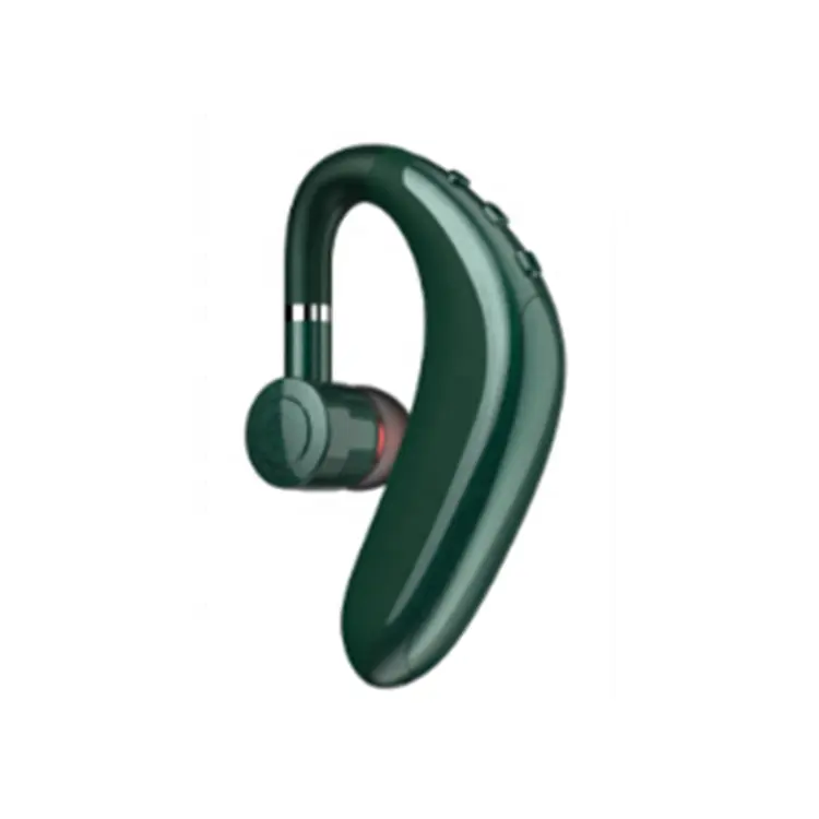 Mikrofon Headset Telinga Tunggal Earphone Nirkabel BT 5.0 Headphone Hijau Bisnis